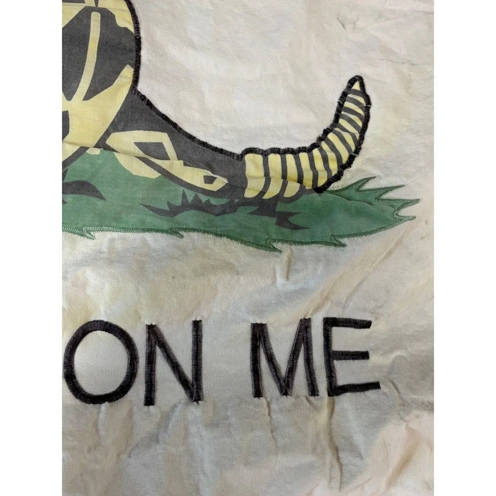 USMC Don't Tread On Me Gadsden Flag Banner Double-Sided Sewn Marines 56x30